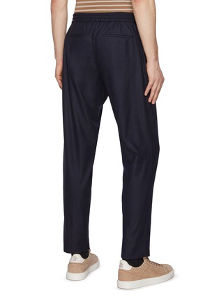 Back View - Click To Enlarge - ZEGNA - Tapered Wool Silk Jogger Trousers