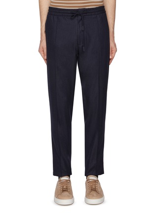 Main View - Click To Enlarge - ZEGNA - Tapered Wool Silk Jogger Trousers