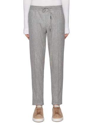 Main View - Click To Enlarge - ZEGNA - Tapered Wool Silk Jogger Trousers