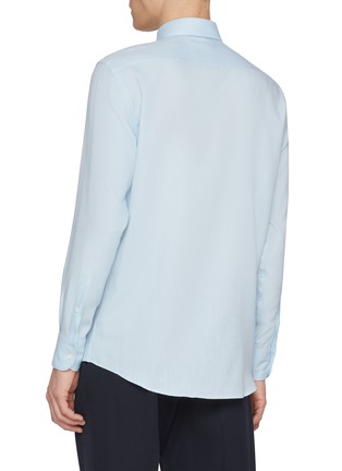 Back View - Click To Enlarge - ZEGNA - Spread Collar Cotton Cashmere Shirt