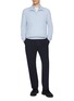 Figure View - Click To Enlarge - ZEGNA - Spread Collar Cotton Cashmere Shirt