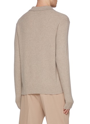 Back View - Click To Enlarge - ZEGNA - Honeycomb Oasi Cashmere Polo Shirt