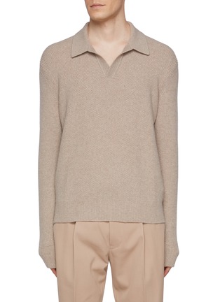 Main View - Click To Enlarge - ZEGNA - Honeycomb Oasi Cashmere Polo Shirt