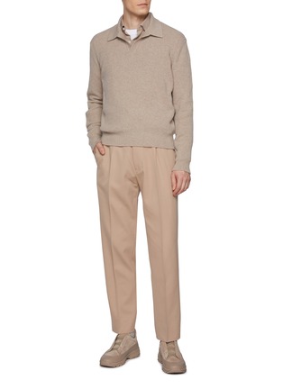 Figure View - Click To Enlarge - ZEGNA - Honeycomb Oasi Cashmere Polo Shirt