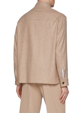 Back View - Click To Enlarge - ZEGNA - Oasi Cashmere Overshirt