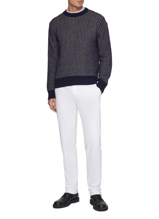 Figure View - Click To Enlarge - ZEGNA - Contrast Edge Cashmere Mohair Silk Sweater