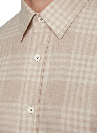  - ZEGNA - Chequered Cotton Shirt