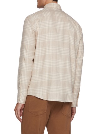 Back View - Click To Enlarge - ZEGNA - Chequered Cotton Shirt