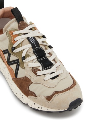 Detail View - Click To Enlarge - FLOWER MOUNTAIN - Lenzan Man Suede Textile Men's Sneakers