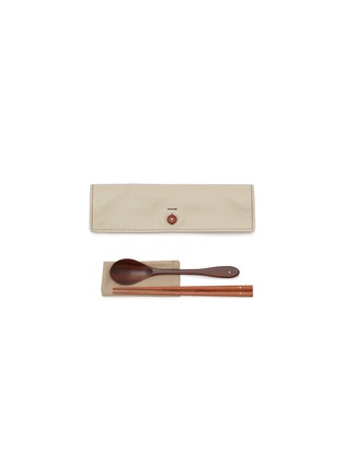 Detail View - Click To Enlarge - MARUNAO - Chopsticks and Spoon Set — White