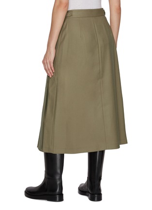 Back View - Click To Enlarge - LE17SEPTEMBRE - Pleated Wool Midi Skirt