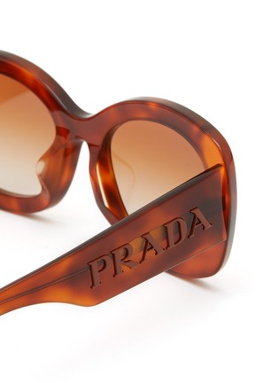 Detail View - Click To Enlarge - PRADA - Acetate Oval Sunglasses