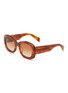 Main View - Click To Enlarge - PRADA - Acetate Oval Sunglasses