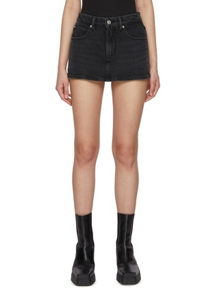 Main View - Click To Enlarge - ALEXANDERWANG - Mid Rise Stretch Denim Skort