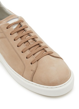 Detail View - Click To Enlarge - BRUNELLO CUCINELLI - Semi Polished Leather Men's Sneakers