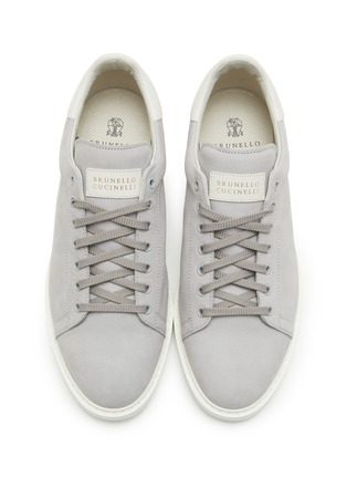 Detail View - Click To Enlarge - BRUNELLO CUCINELLI - Semi Polished Suede Men's Sneakers