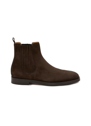 Main View - Click To Enlarge - BRUNELLO CUCINELLI - Camoscio Scrivente Suede Chelsea Ankle Boots