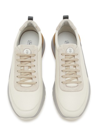 Detail View - Click To Enlarge - BRUNELLO CUCINELLI - Low Top Leather Men's Sneakers