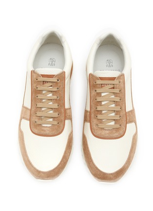 Detail View - Click To Enlarge - BRUNELLO CUCINELLI - Semi-polished Low Top Men's Sneakers