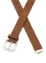 Detail View - Click To Enlarge - BRUNELLO CUCINELLI - Clip Corner Frame Buckle Suede Belt