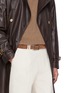 Figure View - Click To Enlarge - BRUNELLO CUCINELLI - Clip Corner Frame Buckle Suede Belt