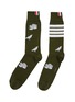 Main View - Click To Enlarge - THOM BROWNE  - Rose And Raven Cotton Mid Cuff Socks