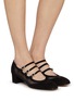 Figure View - Click To Enlarge - CAREL - Knight 40 Suede Mesh Mary Jane Pumps