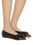 Figure View - Click To Enlarge - DEAR FRANCES - Flat Bow Patent Leather Flats