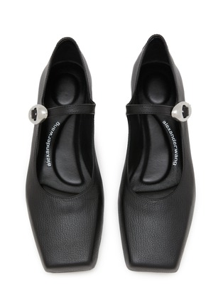 Detail View - Click To Enlarge - ALEXANDERWANG - Billie Leather Mary Jane Ballerina Flats