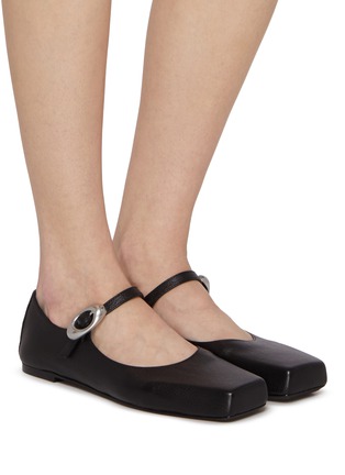 Figure View - Click To Enlarge - ALEXANDERWANG - Billie Leather Mary Jane Ballerina Flats