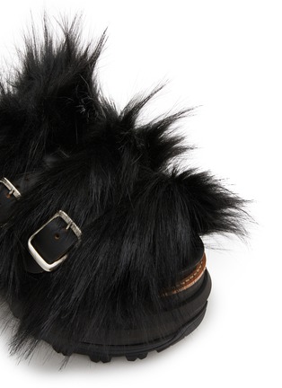 Detail View - Click To Enlarge - SACAI - Faux Fur Platform Sandals