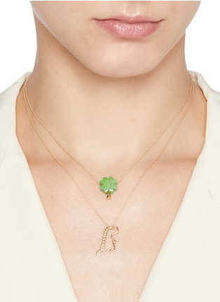 Figure View - Click To Enlarge - ALIITA - Dino Esmeralda Emerald 9K Gold Necklace