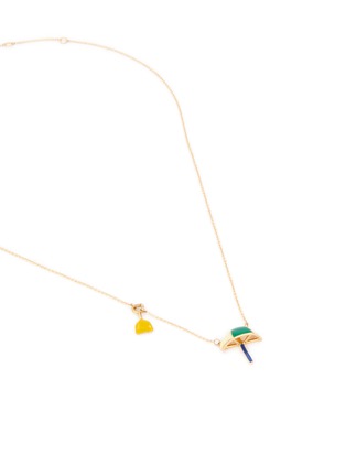 Detail View - Click To Enlarge - ALIITA - Sombrilla Paletta Enamel 9K Gold Necklace