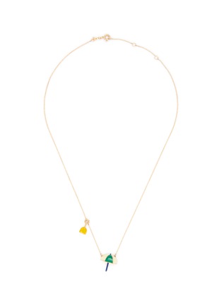 Main View - Click To Enlarge - ALIITA - Sombrilla Paletta Enamel 9K Gold Necklace