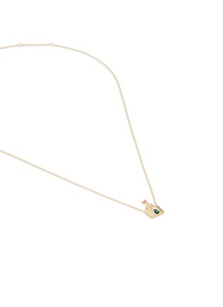 Detail View - Click To Enlarge - ALIITA - Castillo Brillante Diamond Enamel 9K Gold Necklace