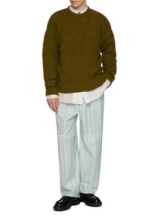 Figure View - Click To Enlarge - BOTTEGA VENETA - Notebook Wool Twill Pleated Pants