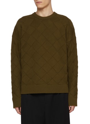 Main View - Click To Enlarge - BOTTEGA VENETA - Intrecciato 3D Knit Sweater