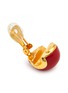 Detail View - Click To Enlarge - LANE CRAWFORD VINTAGE ACCESSORIES - Gold Tone Red Dome Clip On Earrings