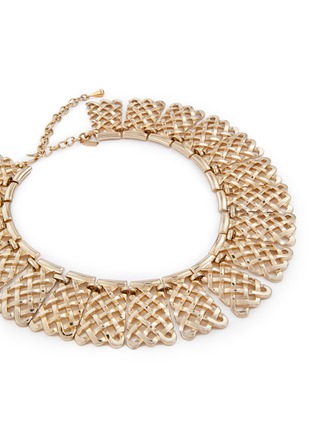 Detail View - Click To Enlarge - LANE CRAWFORD VINTAGE ACCESSORIES - Monet Gold Tone Woven Choker Necklace