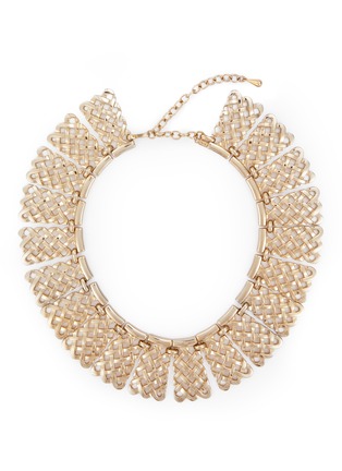 Main View - Click To Enlarge - LANE CRAWFORD VINTAGE ACCESSORIES - Monet Gold Tone Woven Choker Necklace