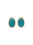 Main View - Click To Enlarge - LANE CRAWFORD VINTAGE ACCESSORIES - Monet Silver Tone Faux Turquoise Clip On Earrings