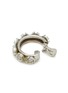 Detail View - Click To Enlarge - LANE CRAWFORD VINTAGE ACCESSORIES - Silver Tone Diamante Flower Hoop Earrings