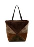 Main View - Click To Enlarge - LOEWE - Large Puzzle Fold Shearling Tote Bag