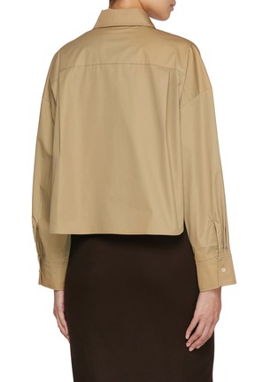 Back View - Click To Enlarge - THE LOOM - Overfit Crop Cotton Shirt