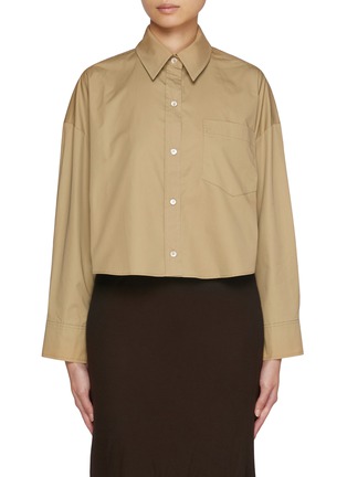 Main View - Click To Enlarge - THE LOOM - Overfit Crop Cotton Shirt