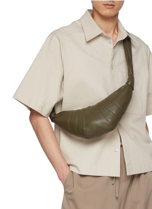Figure View - Click To Enlarge - LEMAIRE - Small Croissant Leather Bag