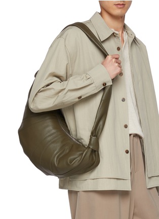 Figure View - Click To Enlarge - LEMAIRE - Large Croissant Leather Bag