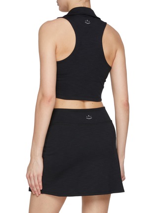 Back View - Click To Enlarge - BEYOND YOGA - Heather Rib Prep Copped Tank Top