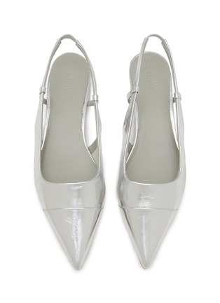 Detail View - Click To Enlarge - EQUIL - Ginza Metallic Leather Slingback Flats