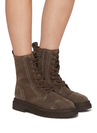 Womens brown combat boots top
